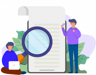 Competitor analysis and research illustration Competitor analysis and research illustration