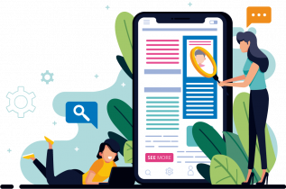 Mobile responsive web development illustration Mobile responsive web development illustration